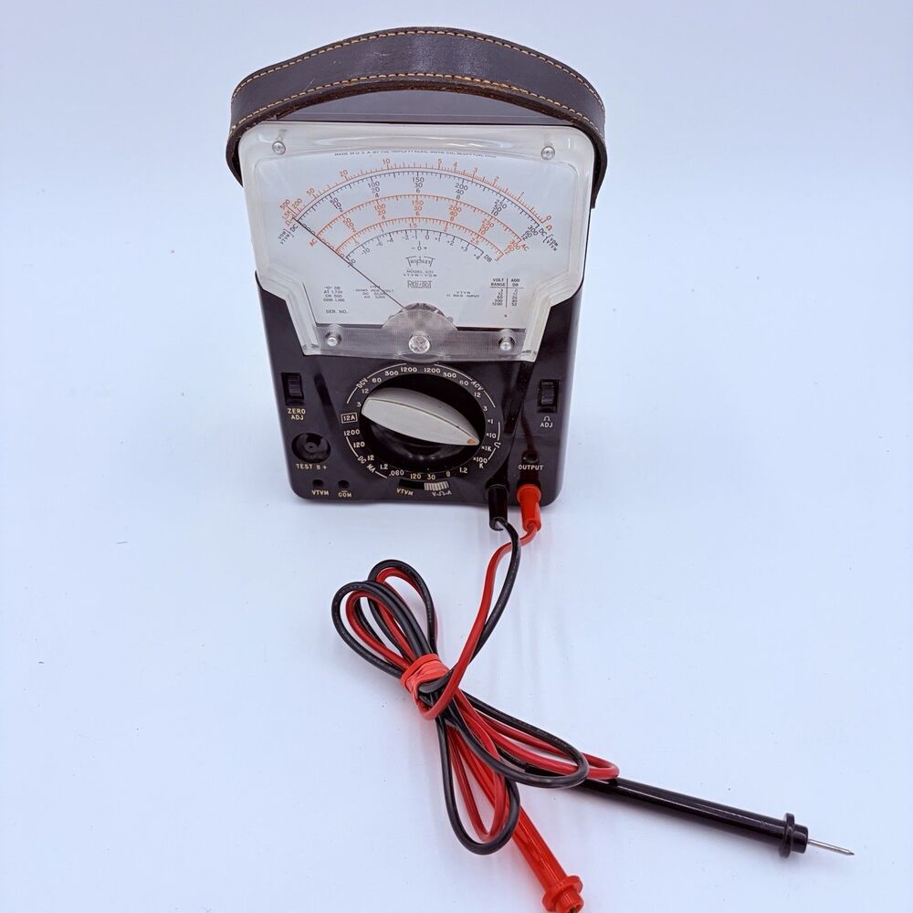 Triplett Model 631 VTVM Vacuum Tube Voltmeter Analog Meter Tested Working